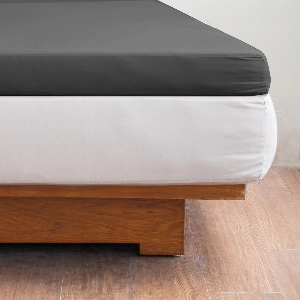 Hoeslaken Topper Luxor – Egyptisch katoen – 80×200 – antraciet