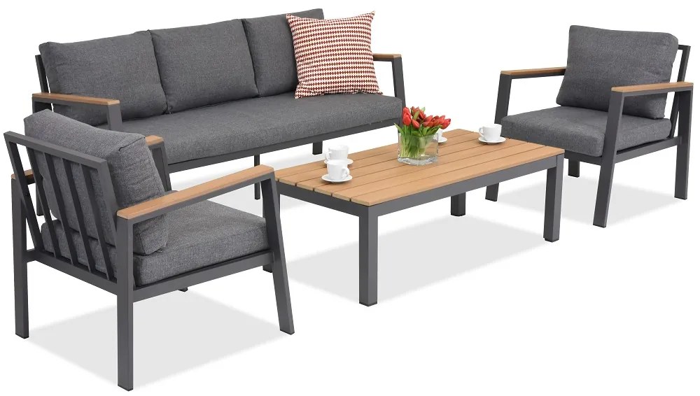 Tuinmeubelen set Zakintos Wood Coffee 5 Garden Point