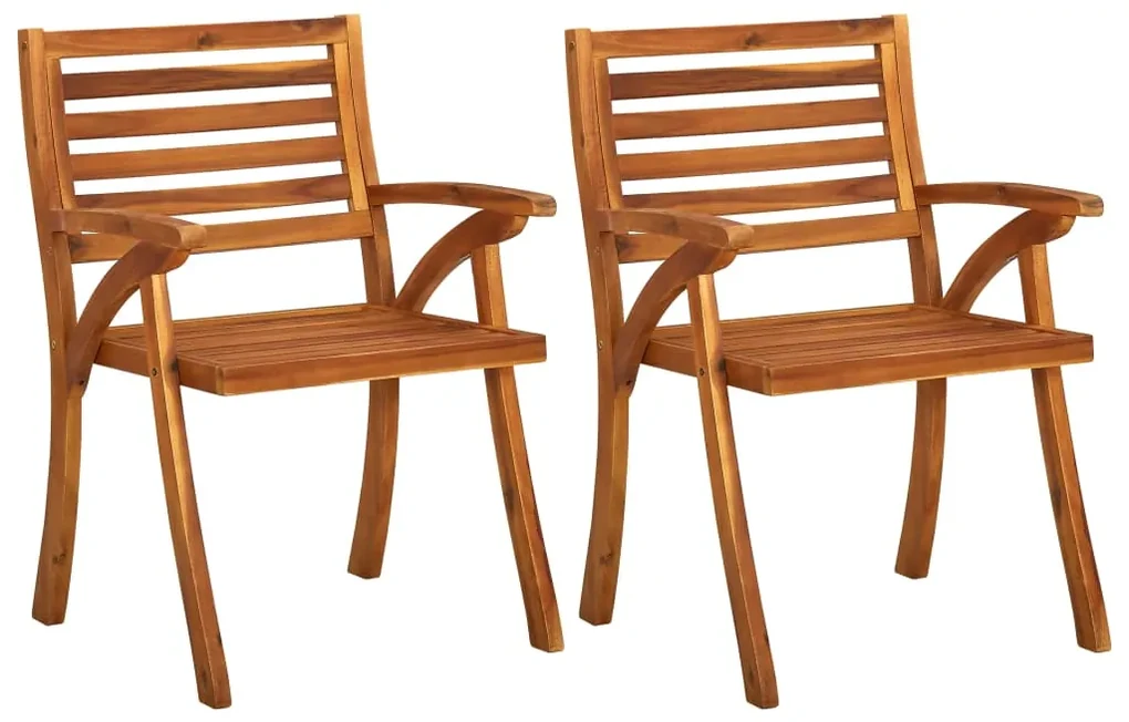 vidaXL Tuinstoelen 2 st met kussens massief acaciahout