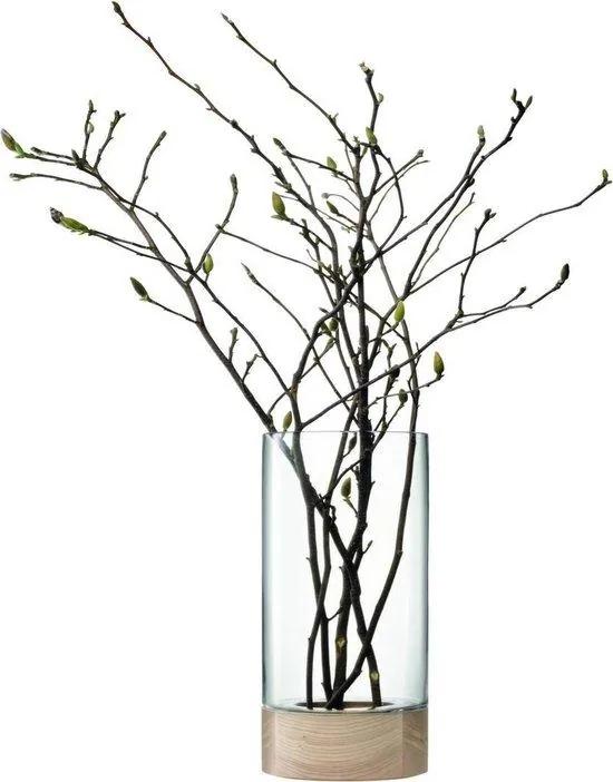 L.S.A. | Lotta Vaas diameter 22 cm x hoogte 62 cm transparant vazen glas vazen & bloempotten decoratie | NADUVI outlet