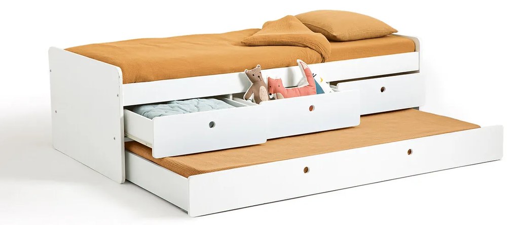 Bed met lades en lattenbodem, SELISA