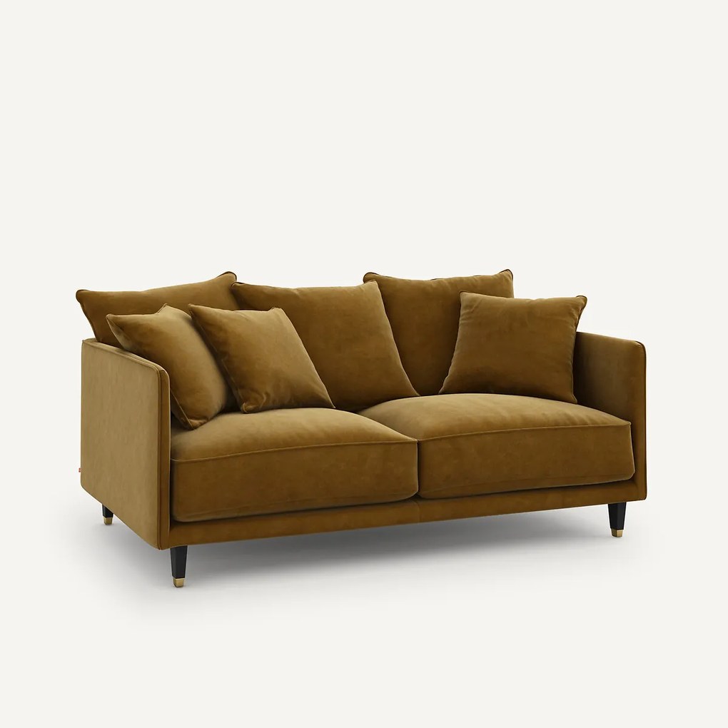 3-zits compacte fluwelen bank, Lazare