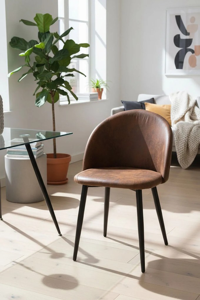 Zwarte vint kunstlederen stoel