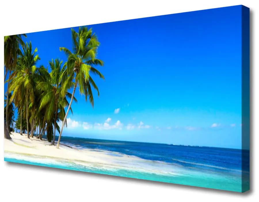 Schilderij op canvas Palm tree sea landscape 100x50 cm