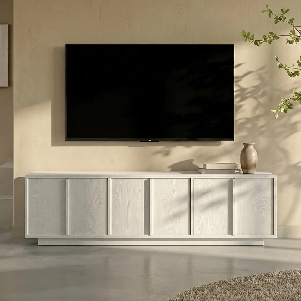 Beige Tv-meubel Japandi 160 Cm - 160x40x45cm.