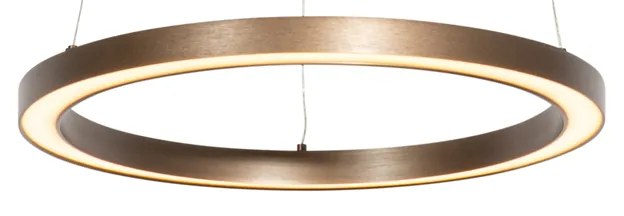 Eettafel / Eetkamer Hanglamp brons 40 cm incl. LED 3-staps dimbaar - Girello rond Binnenverlichting Lamp