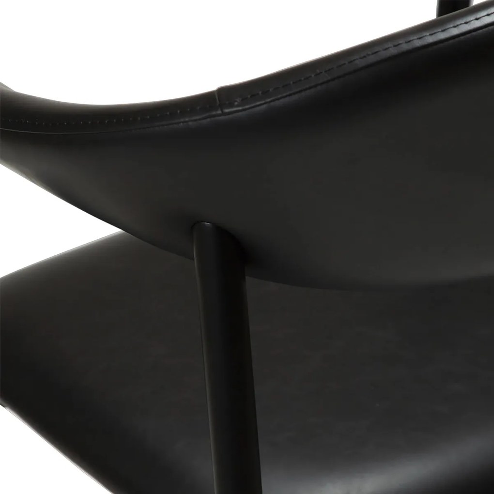 Dan-Form Rover Counter Barstoel Zwart Kunstleer