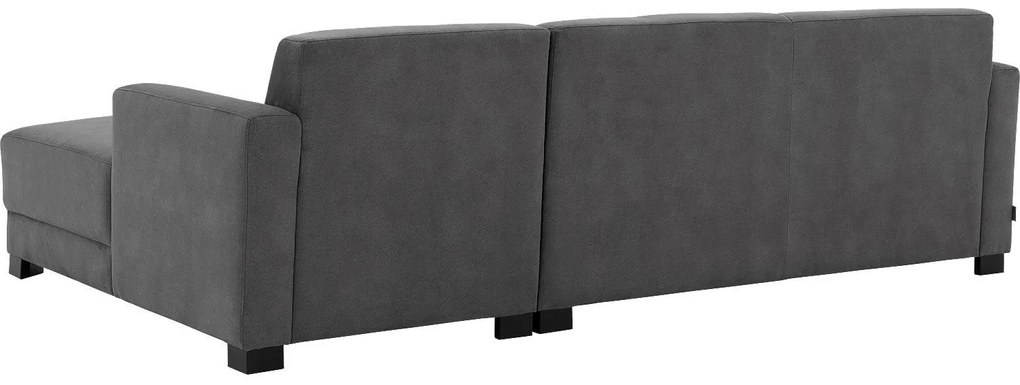Goossens My Style antraciet, microvezel, 2,5-zits, stijlvol landelijk met chaise longue rechts
