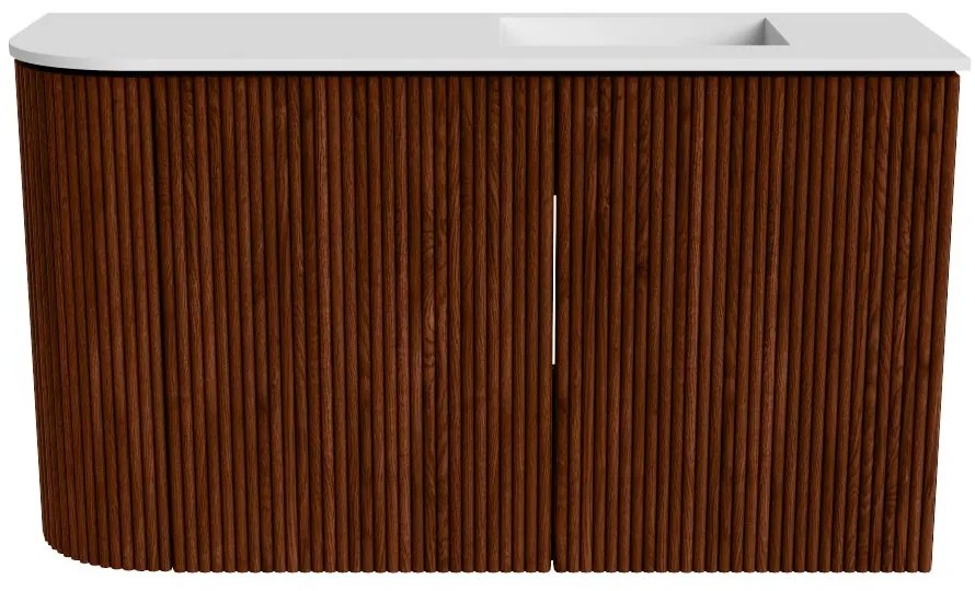 Mondiaz Joya 70cm toiletmeubel ronding links ruby met wastafel faye rechts 1 kraangat talc