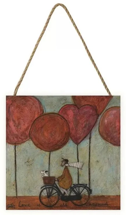 Sam Toft - Love Is All Around Schilderij op hout
