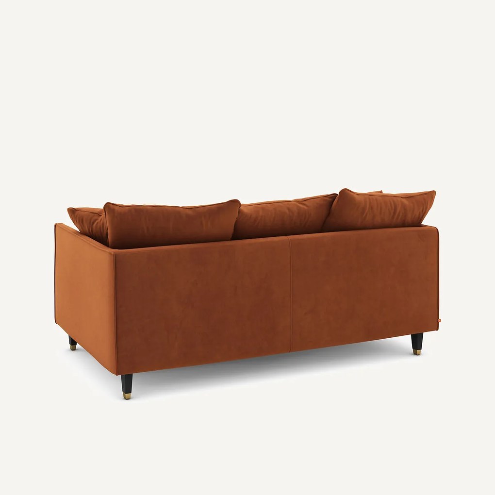 3-zits compacte fluwelen bank, Lazare