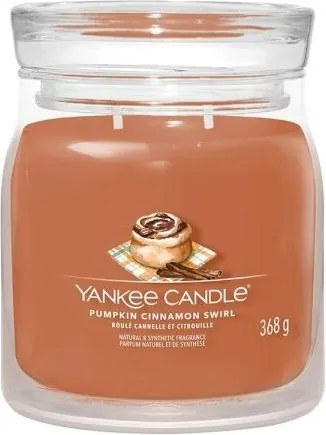 Yankee Candle Pumpkin Cinnamon Swirl Signature Medium Jar - Geurkaars - 50 branduren - Herfstgeur