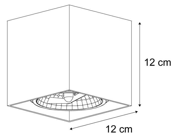 Moderne opbouwSpot / Opbouwspot / Plafondspot beige G9 draai- en kantelbaar - Box Modern G9 vierkant Binnenverlichting Lamp