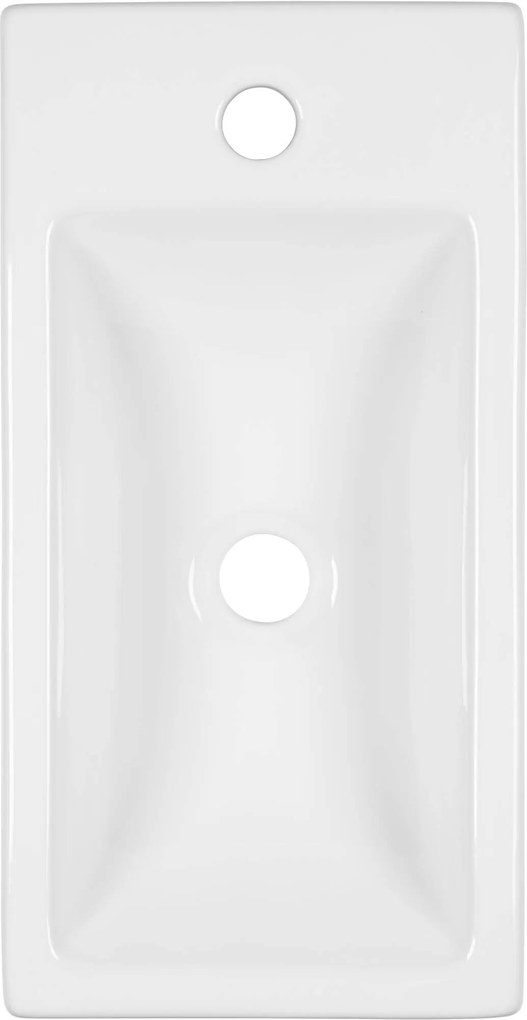 Saqu Fontein rechthoekig L/R 1 kraangat 50x25x13 cm Wit