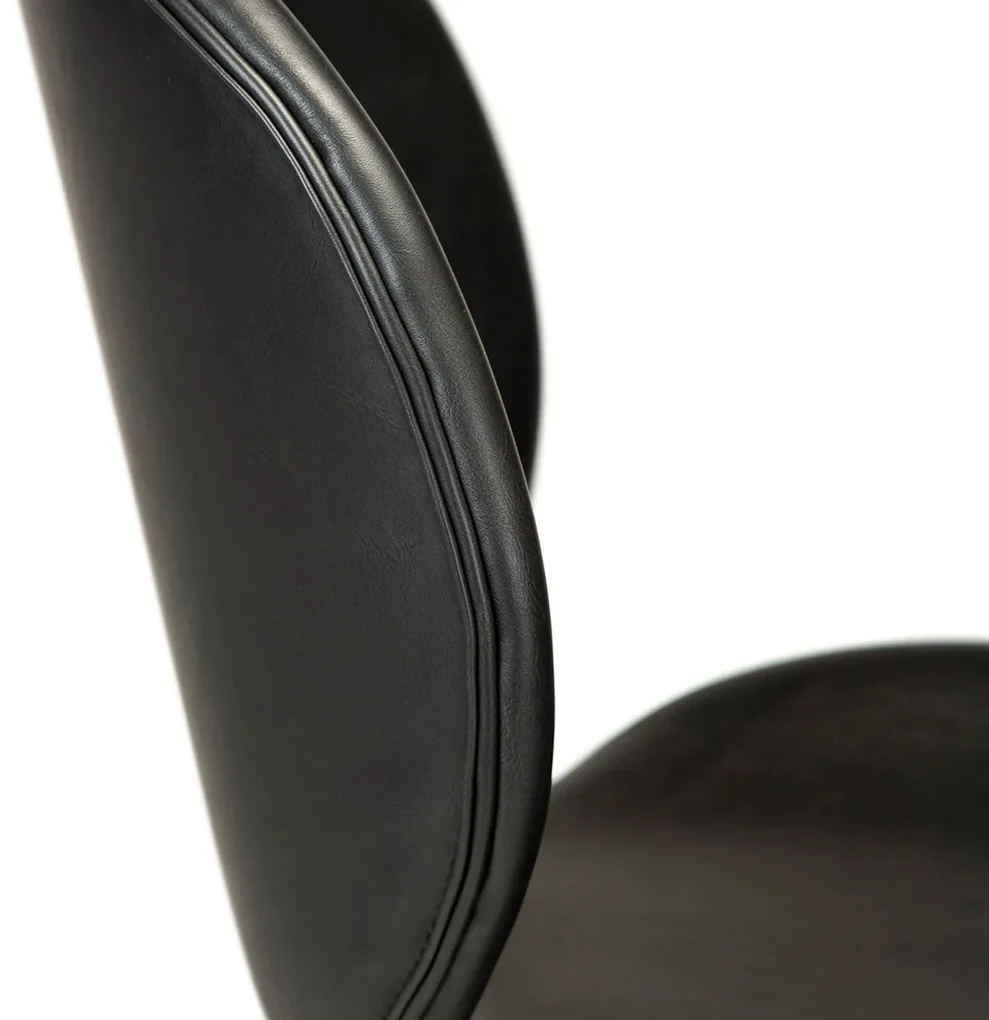 Dan-Form Cloud Lage Design Barkruk Zwart Kunstleer