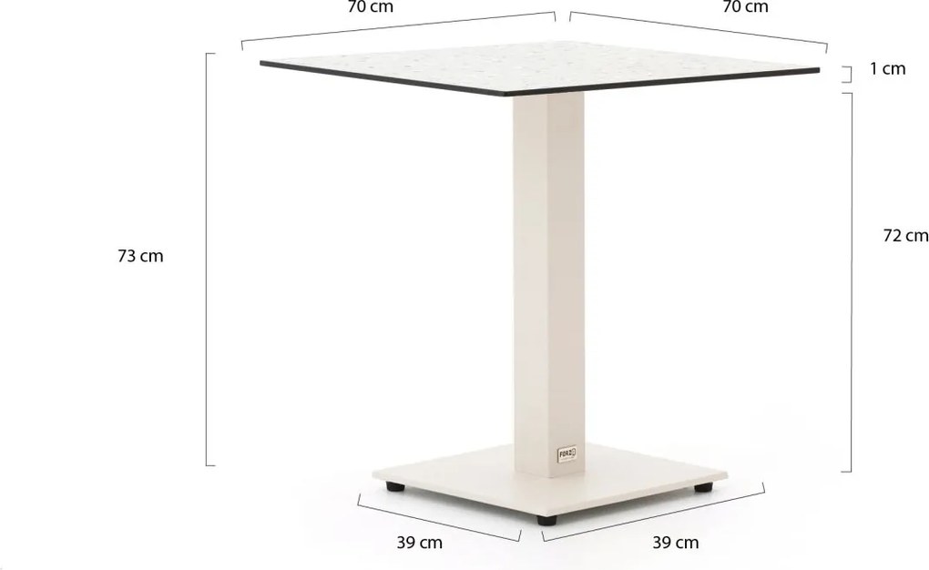 Tuin eettafel Forza  | Rechthoekig  | Tuintafel Kunststof | 120x70cm | 4 personen | Kees Smit Tuinmeubelen