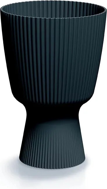 Prosperplast Milly Round Bloempot - Antraciet -Ø 19 cm - 27,7 cm hoog