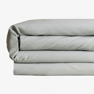 Agassi Dekbedovertrek In Percal Katoen Van 180 Draden Voor Een Bed Van 90 Cm Hemelsblauw & Bed 90cm (150 X 220 Cm) - Sklum