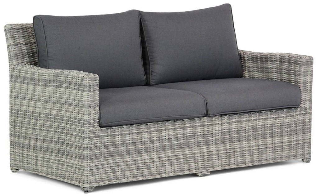 Stoel en Bank Loungeset 4 personen Wicker Grijs Garden Collections Giardino/Napoli