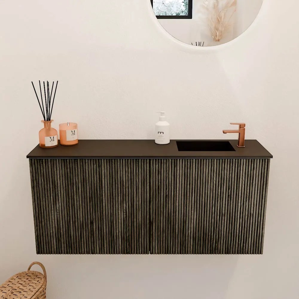 Mondiaz Joya 90cm toiletmeubel shadow met wastafel faye rechts 1 kraangat urban