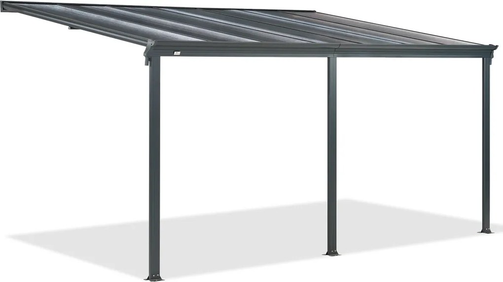 Aluminium terrasoverkapping San Diego 3 x 4,3 CoverTech antraciet