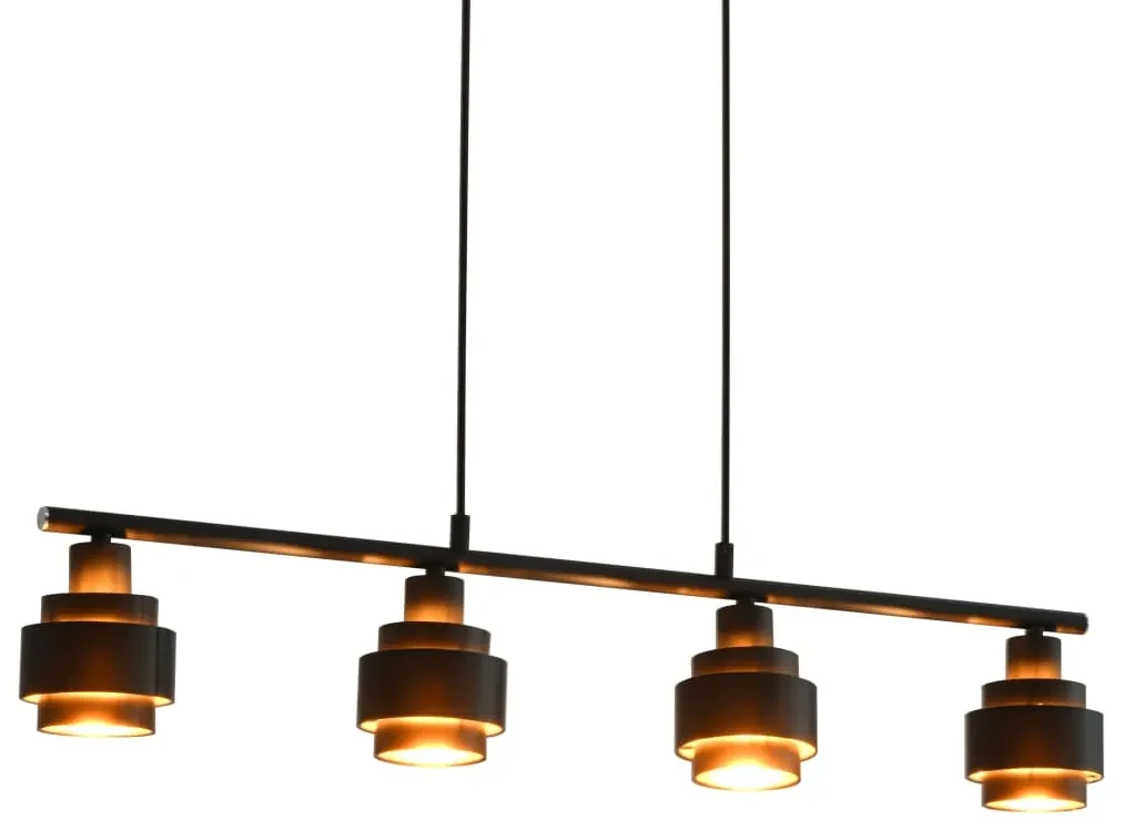 vidaXL Platfondlamp E14 82 cm zwart