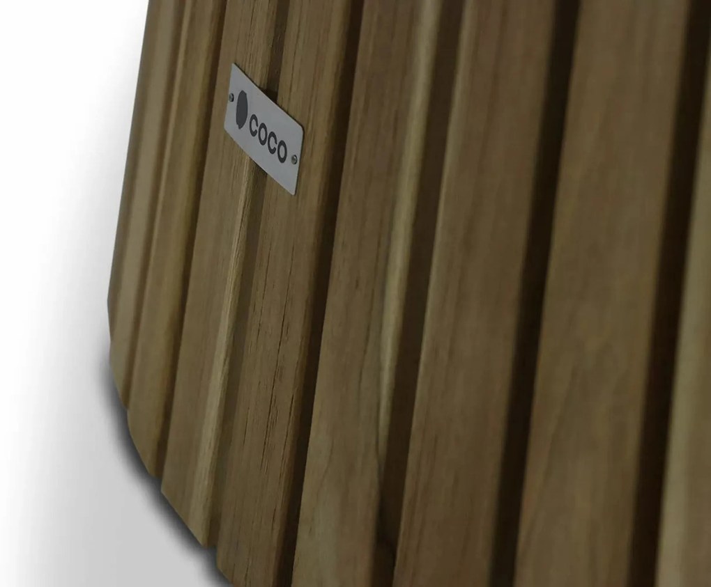 Tuinset Ronde Tuintafel 4 personen 140 cm Aluminium/textileen Taupe Osmen Joliet/Fungo