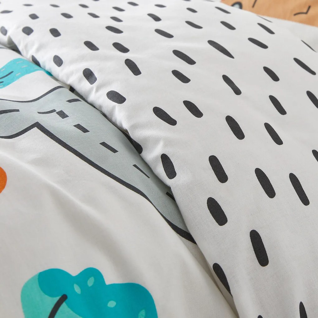 Bedset in katoen, vierkantige kussensloop., Circuit