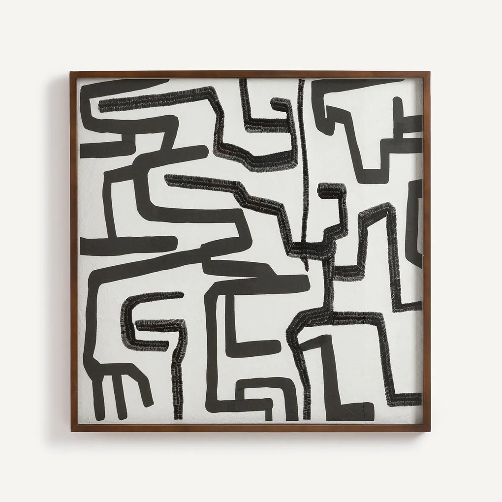 Handgeschilderd en geborduurd rijstpapier, BAZIO