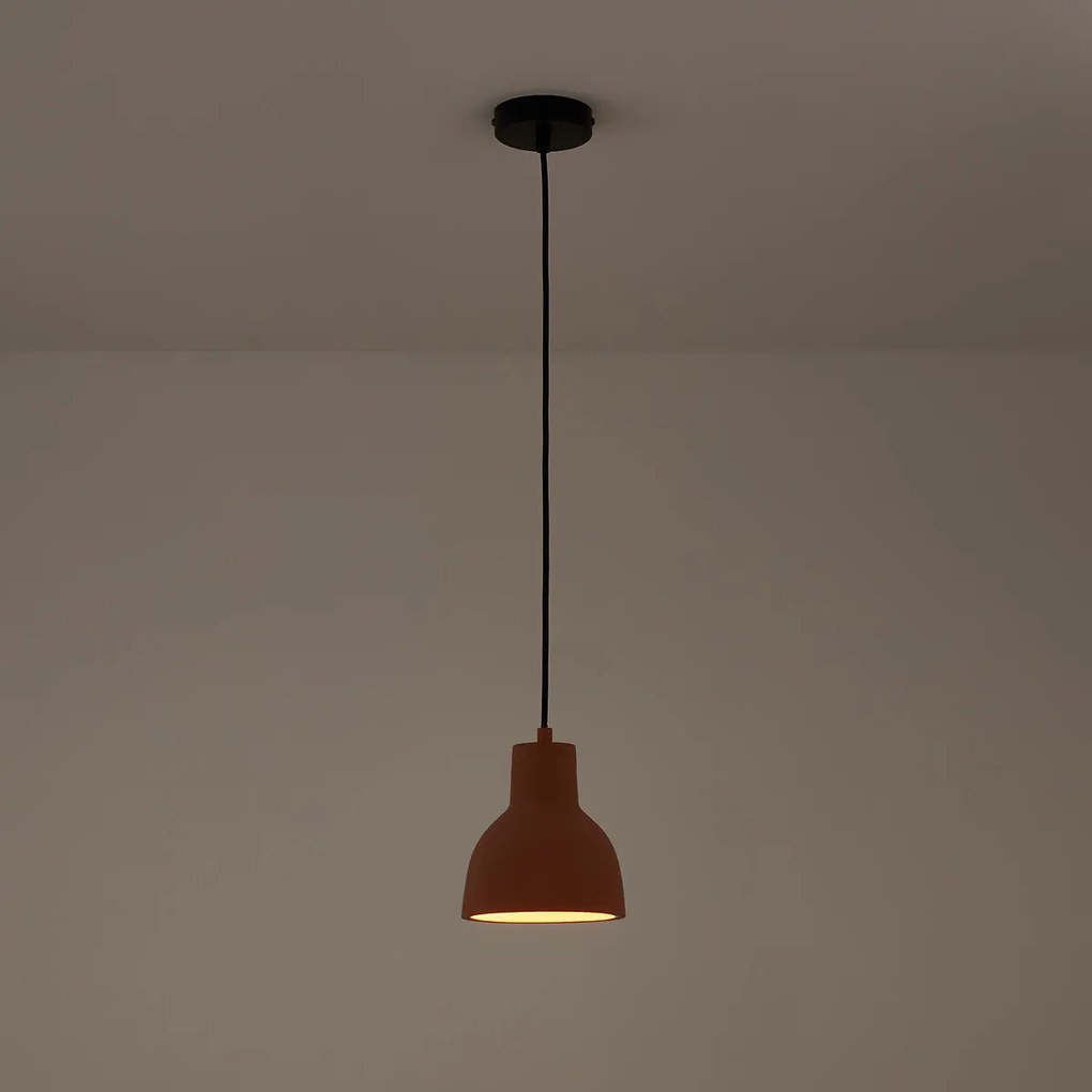 Hanglamp in beton, terracottaØ16 cm, Arida