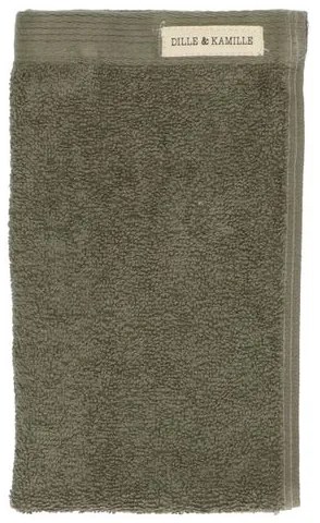 Gastendoek, Recycled katoen, donker olijfgroen, 30 x 50 cm