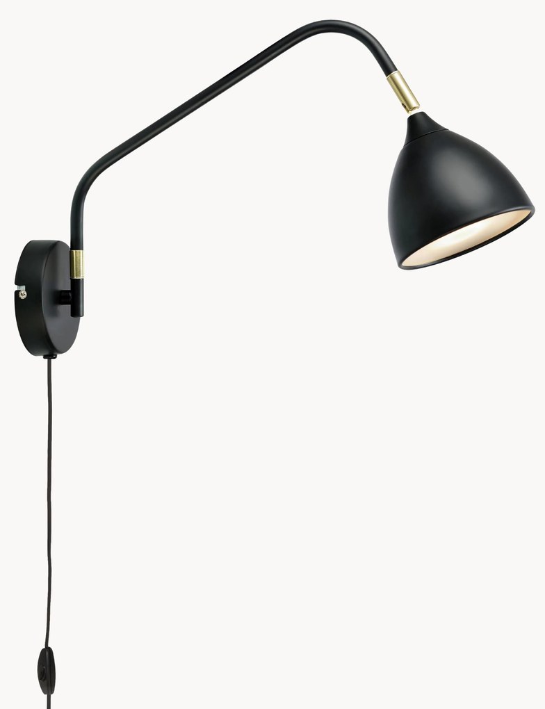 Grote verstelbare wandlamp Valencia met stekker