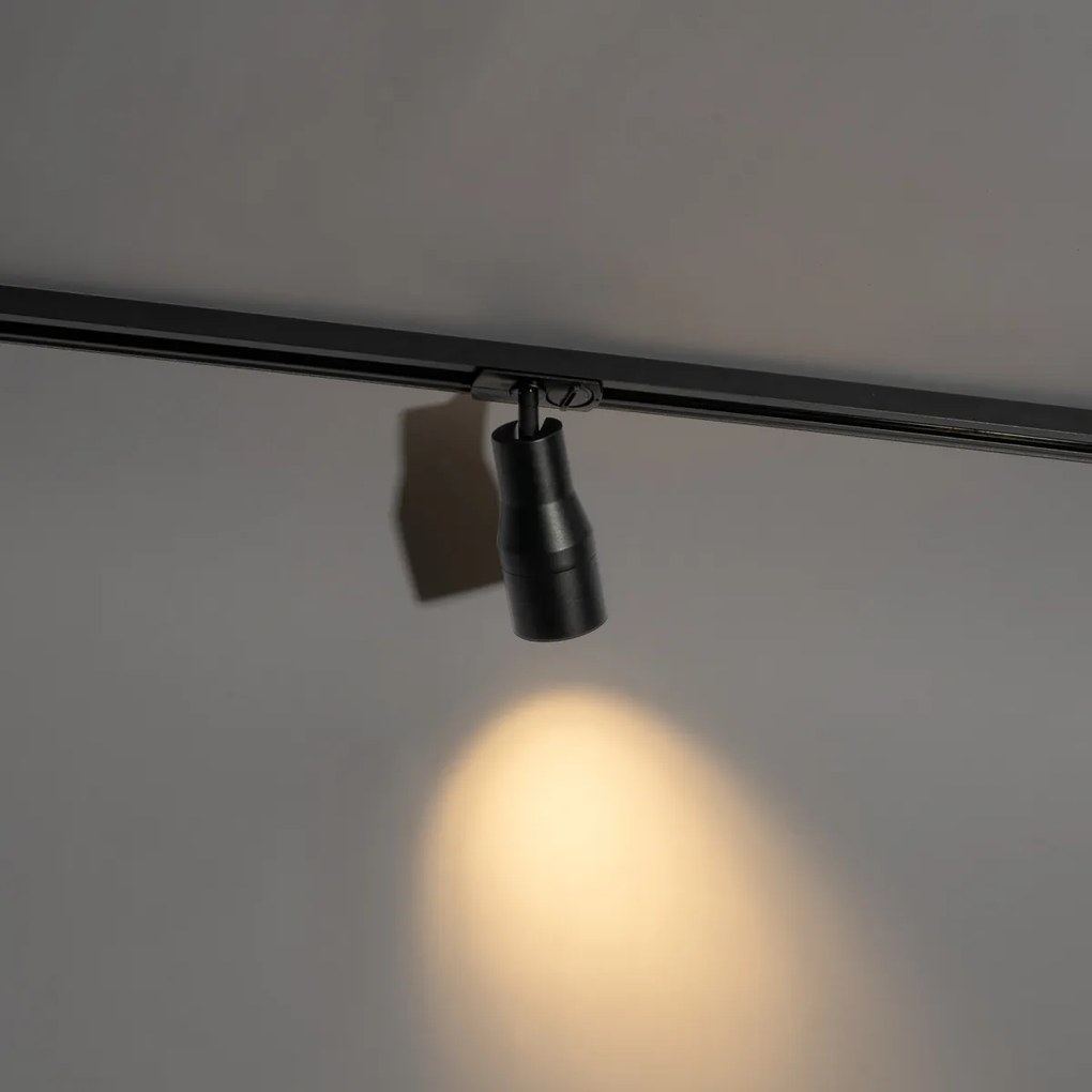 Moderne spot zwart voor railsysteem 1-fase  - Iconic Kohua