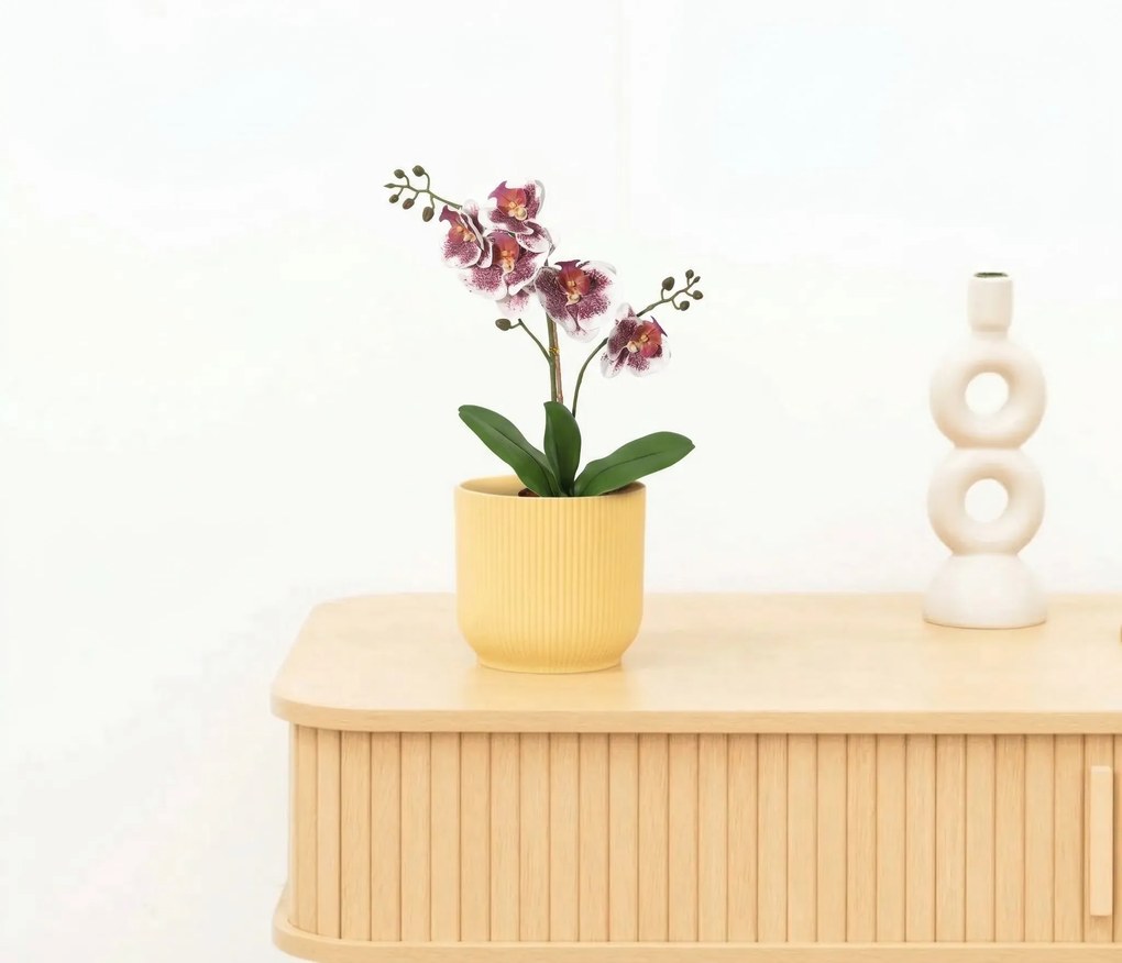 Kunst Phalaenopsis orchid violet white - 41cm