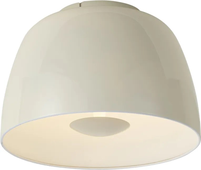 Retro plafondlamp beige met witte binnenkant incl. LED 3-staps dimbaar - Vera