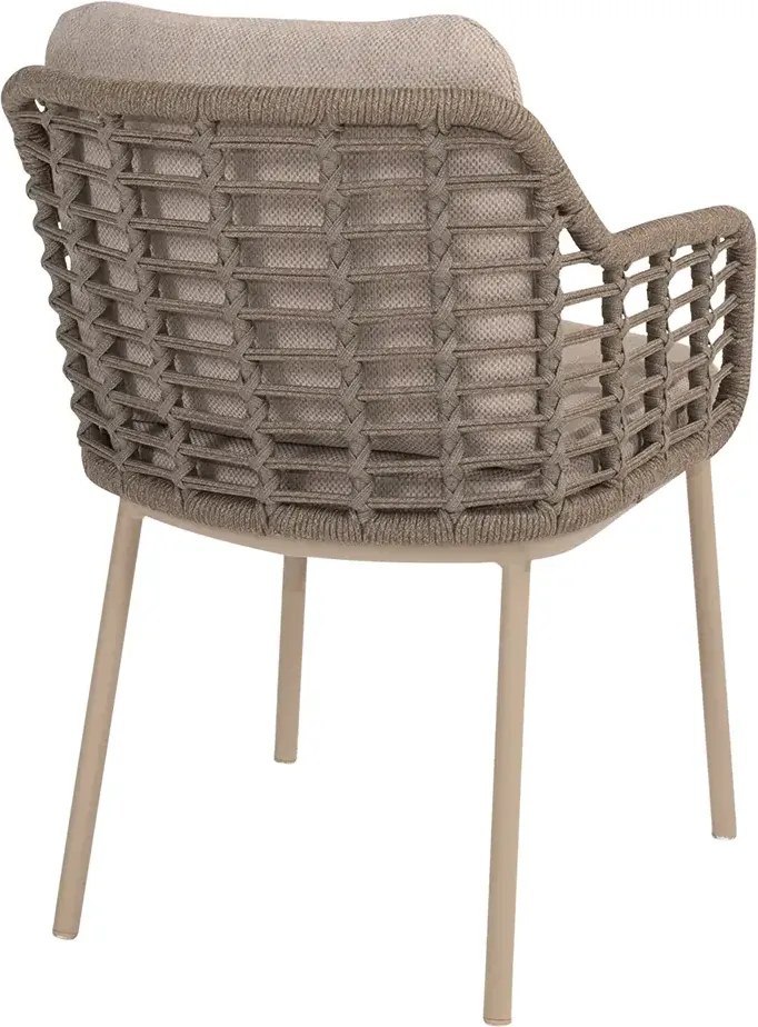 Taste by 4 Seasons Puglia tuinset latte met Minerva tafel met teak blad 280 cm Tuinset   taupe weerbestendig