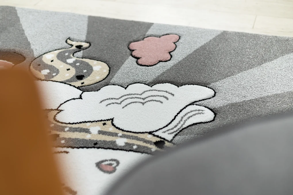 Tapijt PETIT UNICORN EENHOORN grijskleuring