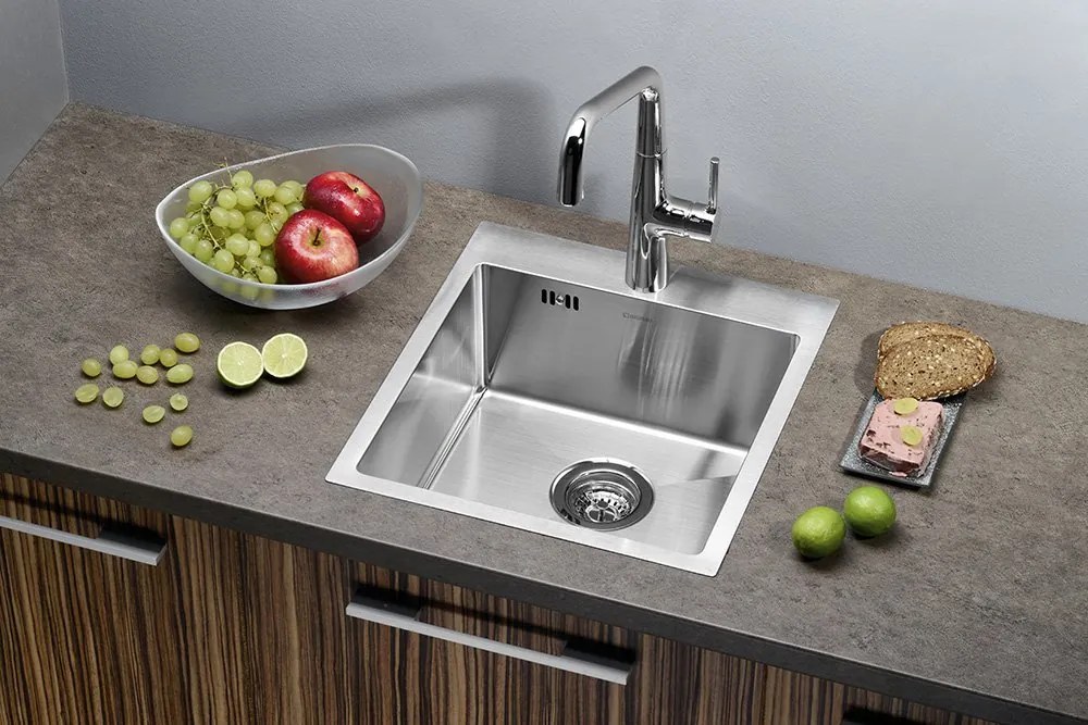 Sapho Epic spoelbak 44x48x20cm met kraangat RVS
