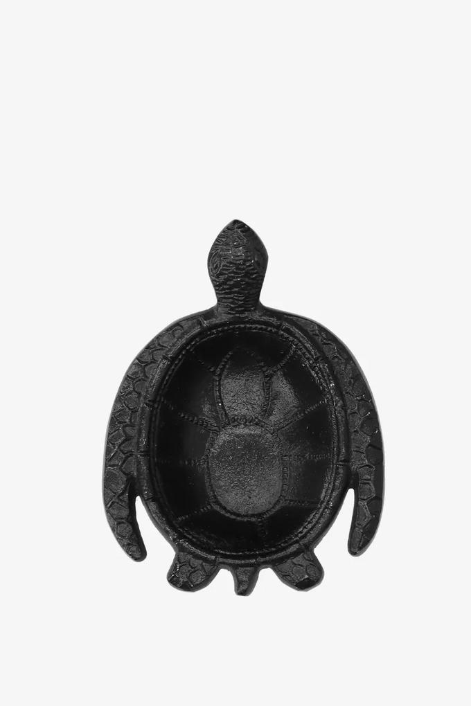 Zwart opbergdoosje schildpad