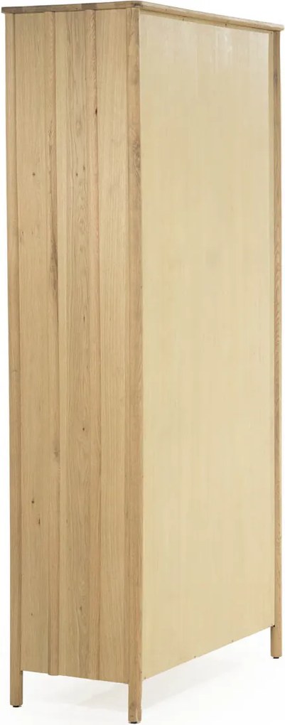 Hoge Wandkast Eikenhout Naturel - 102x47x210cm.