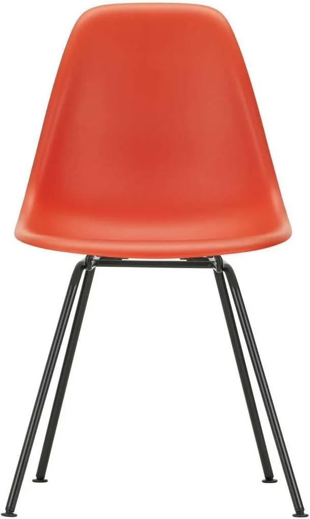Vitra DSX stoel kuip rood onderstel zwart gepoedercoat