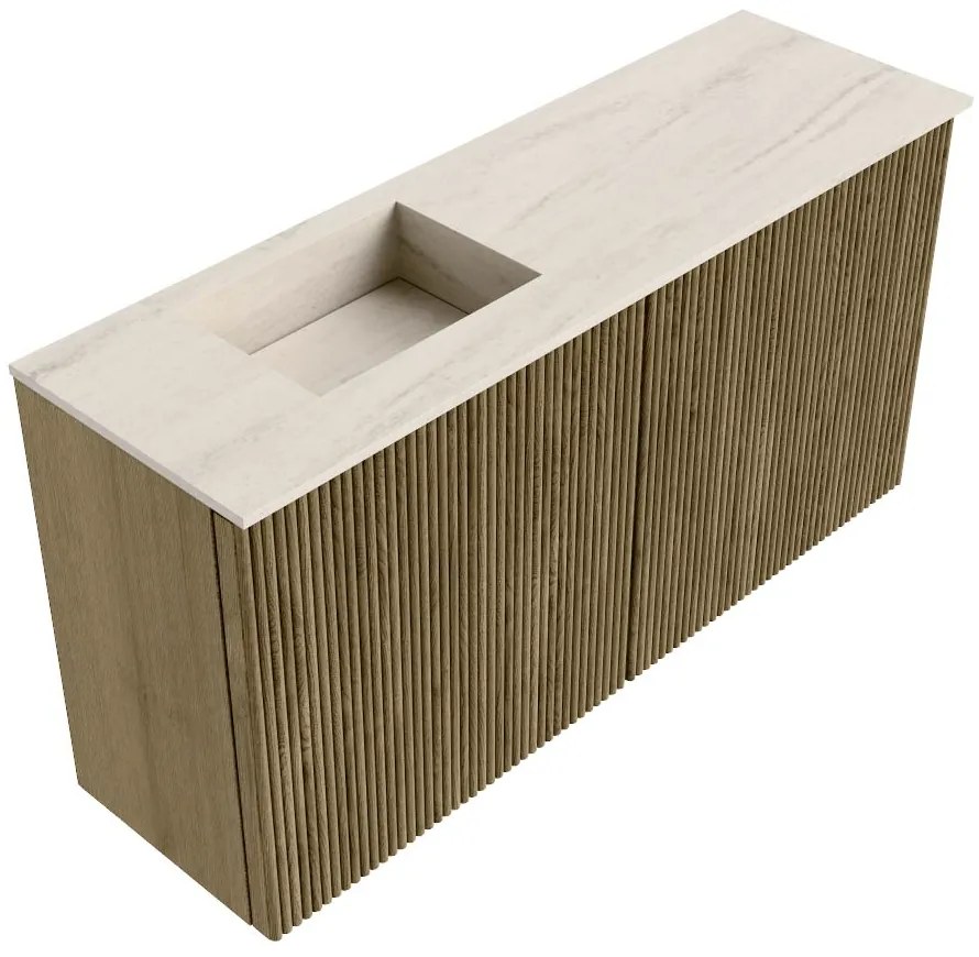 Mondiaz Joya DLux 80cm toiletmeubel dusk met wastafel faye links 1 kraangat meli