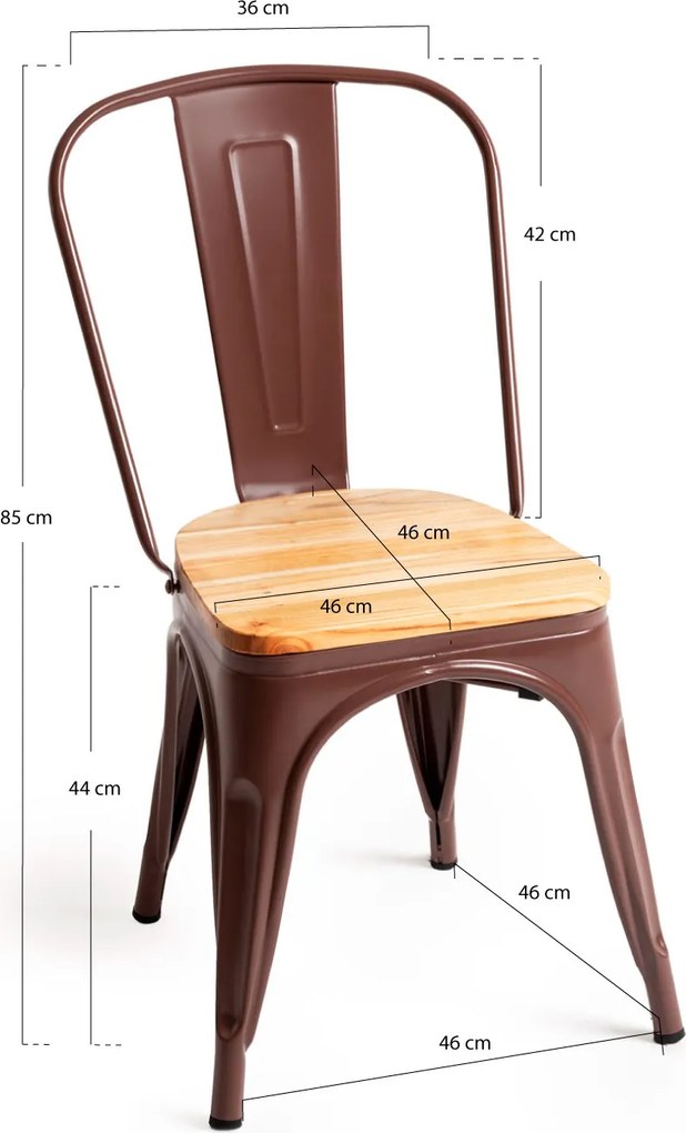 Set 4 Torix Natuurlijk Houten Stoelen