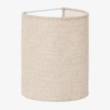 Kiraz Linnen Wandlamp ↔︎ 15 X ↑20 Cm & Linnen Beige – Crème - Sklum