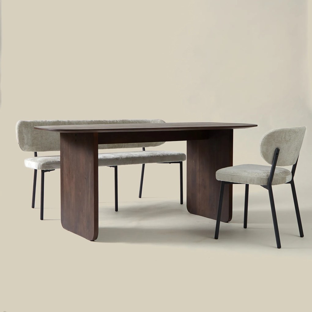 Organische Tafel Walnoot Bruin 180 Cm - 180 X 90cm.