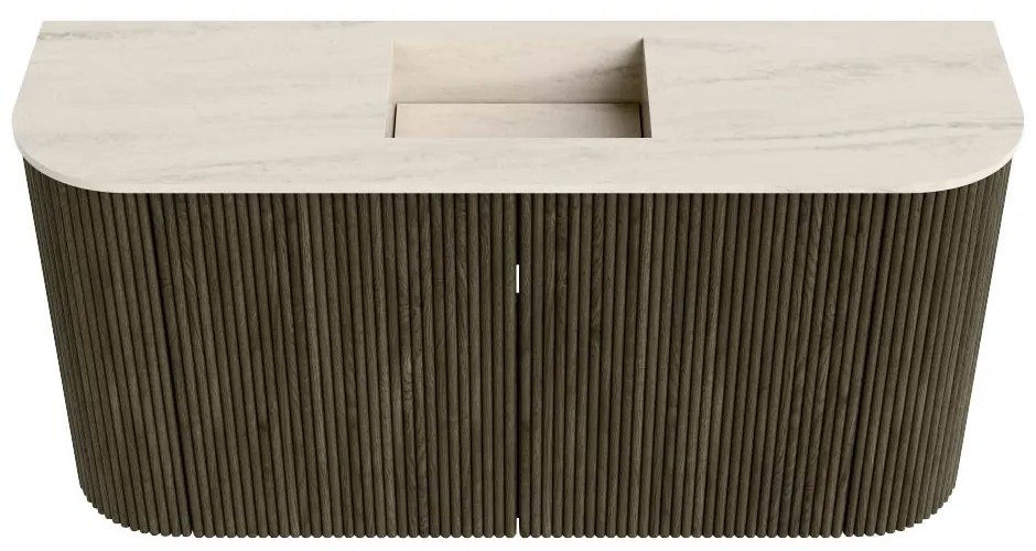 Mondiaz Joya DLux 85cm toiletmeubel ronding links/rechts shadow met wastafel faye midden zonder kraangat meli