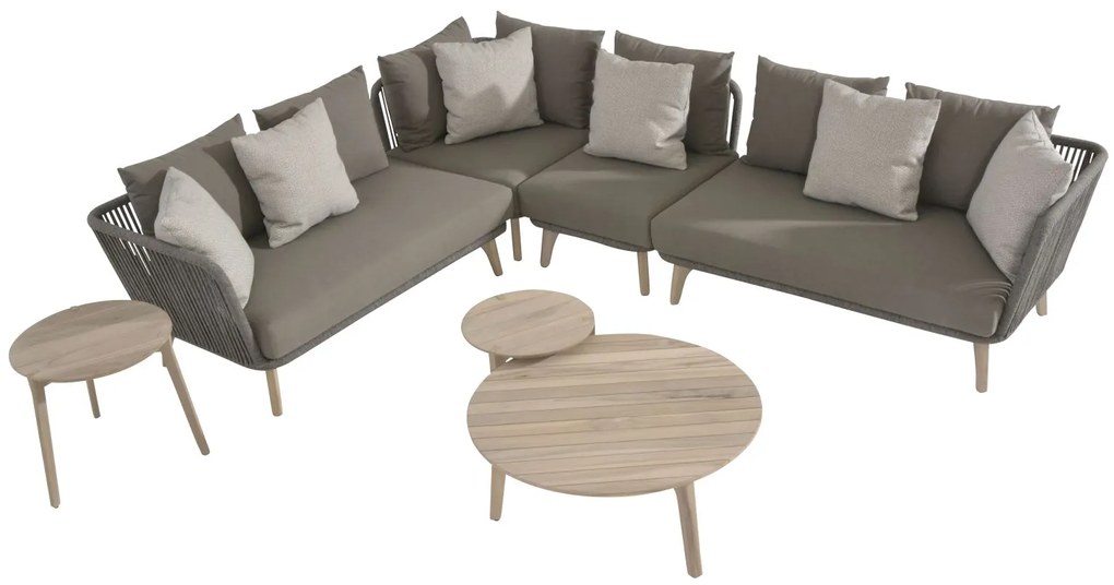 4 Seasons Outdoor Santander hoekbank XL met Gabor loungetafels SALE  Loungeset    zwart weerbestendig
