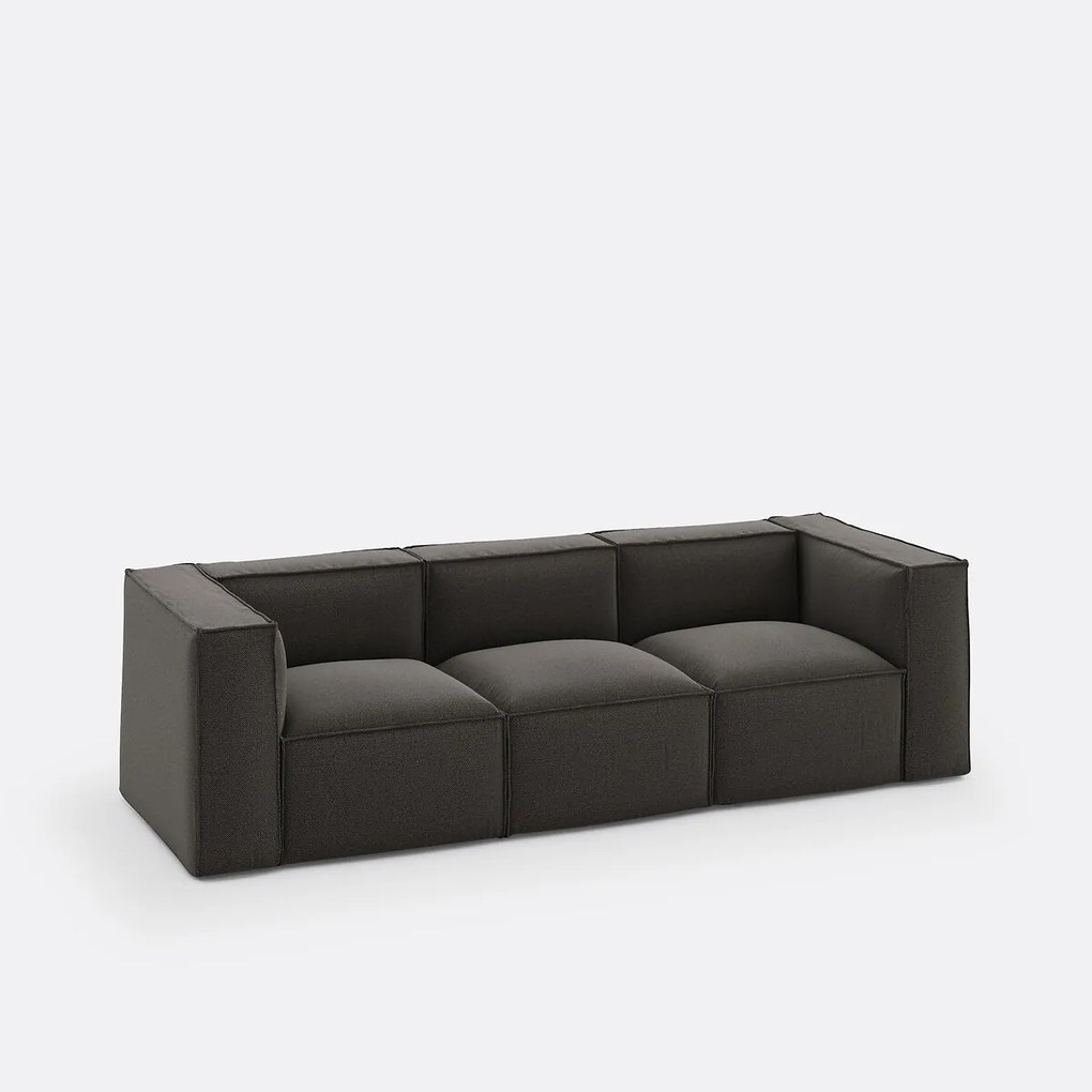 Modulaire bank, 3-zit, in structuurstof, Seven