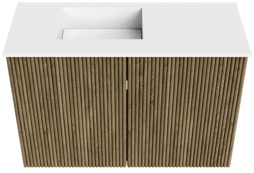 Mondiaz Joya 60cm toiletmeubel dusk met wastafel faye links 1 kraangat talc