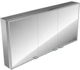 Asis Prestige spiegelkast met LED-verlichting 3 deuren 158,7x63,7 cm, aluminium